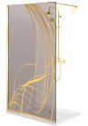 PARAVAN DUS BRONZ FULL INOX AURIU