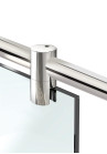 Capat bara sticla cu trecere rotund INOX lucios (FI=19 mm)