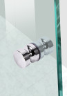 Maner knob tip buton pentru usa sticla INOX 