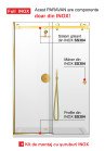 PARAVAN DUS GLISANT FLOAT FULL INOX AURIU