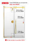 PARAVAN DUS GLISANT FLOAT FULL INOX AURIU