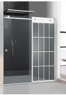 PARAVAN DUS GLISANT GRI FULL INOX