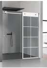 PARAVAN DUS CU USA GLISANTA GRI FULL INOX