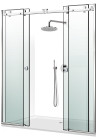 PARAVAN DUS GLISANT FULL INOX