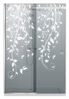 PARAVAN DUS CU USA GLISANTA GRI FULL INOX