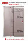 PARAVAN DUS GLISANT BRONZ FULL INOX