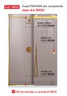 PARAVAN DUS GLISANT BRONZ FULL INOX AURIU