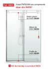 PARAVAN DUS GLISANT MAT FULL INOX