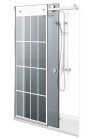 PARAVAN DUS GLISANT GRI FULL INOX