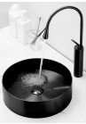 Lavoar INOX negru gun metal rotund