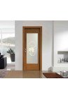 Geam mat decorativ sablat pt. usa interioara Magnolia