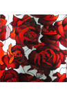 Vitraliu clasic, buchet de trandafiri rosii