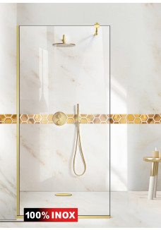 Paravan cabina de dus walk-in, (1123) Aqua Class ® Gold, sticla clara securizata