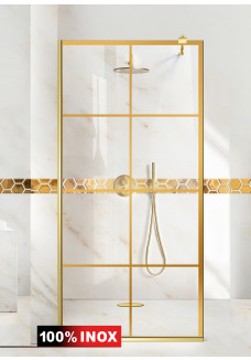 PARAVAN DUS FLOAT FULL INOX AURIU