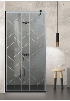 PARAVAN-DUS-WALK-IN-ARTDECO-G8-NEGRU