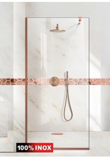 PARAVAN DUS FLOAT FULL INOX COPPER