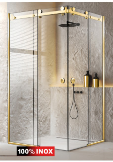 CABINA DUS GLISANT FULL INOX AURIU