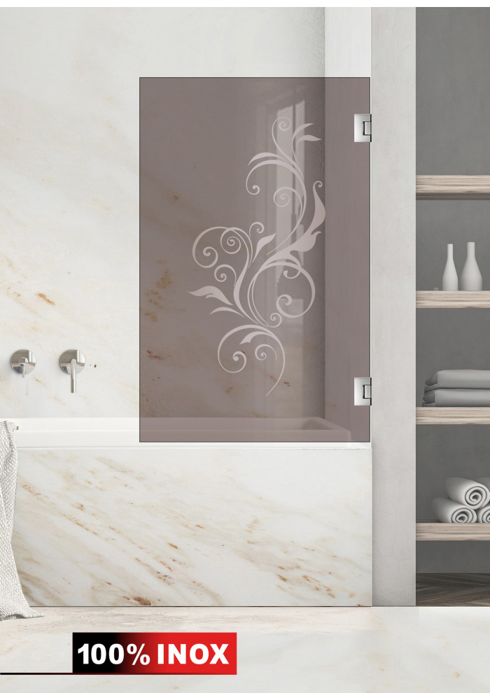 Paravan cada, model SWIRLY, sticla bronz