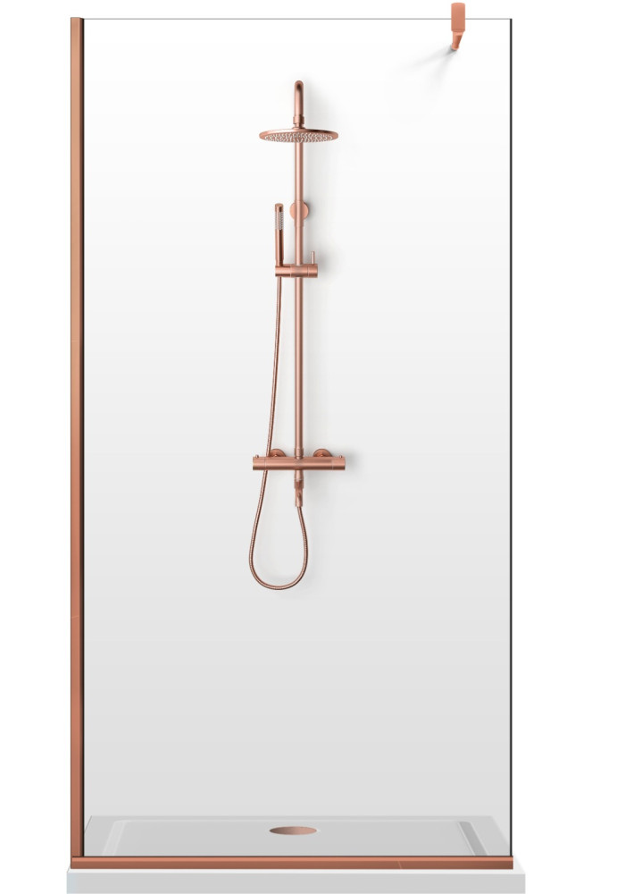PARAVAN DUS FLOAT FULL INOX COPPER