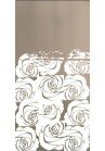Vitrina sablata, Trandafiri Modern Bronz ,contur alb