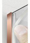 PARAVAN DUS FLOAT FULL INOX COPPER GARNITURA